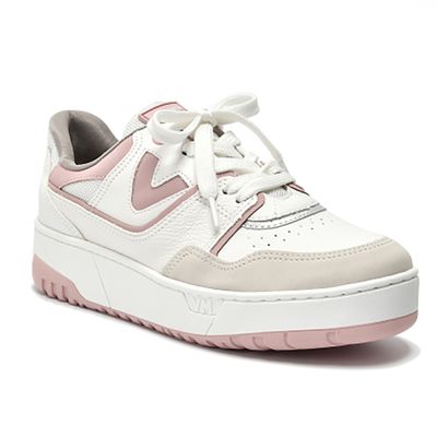 Tenis-Feminino-Casual-Recortes-Logo-Via-Marte-Branco-Rosa