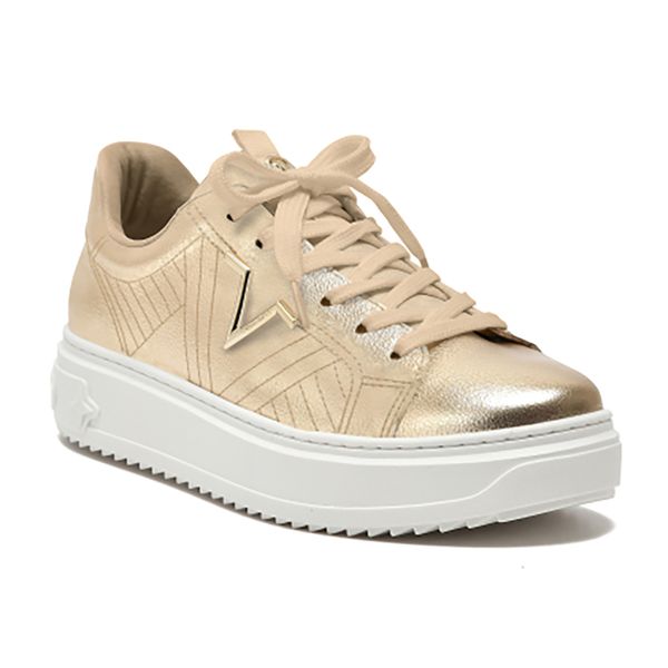 Tenis-Feminino-Metalizado-Logo-Metal-Cadarco-Via-Marte-Dourado