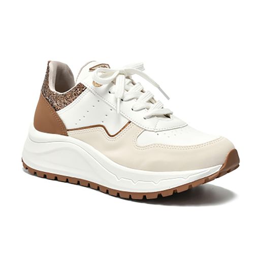 Tenis-Feminino-Casual-Robusto-Brilho-Via-Marte-Branco-Bege