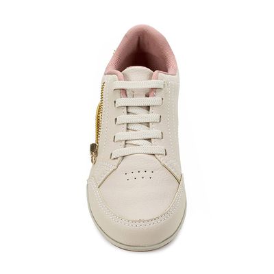 Tenis-Feminino-Casual-Recortes-Ziper-Kolosh-Creme-Creme-Creme-Rosa