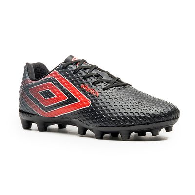 Chuteira-Masculina-Campo-Umbro-Preto-Vermelho