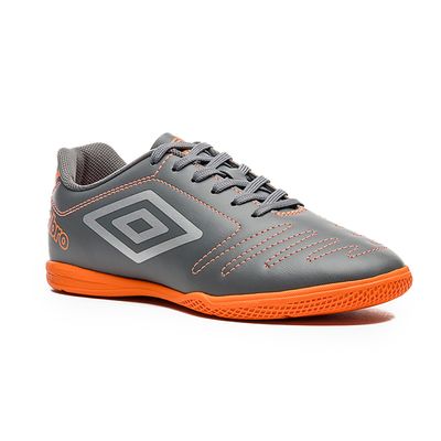 Chuteira-Masculina-Futsal-Umbro-Cinza-Laranja