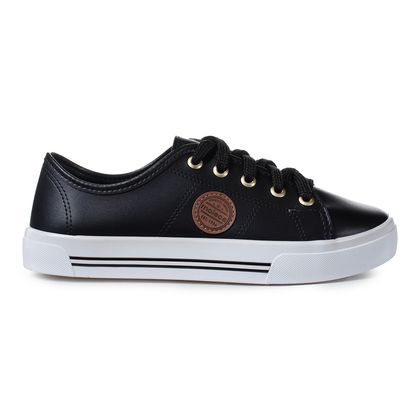 Tênis Casual Moleca Preto e Branco Feminino 36 preto