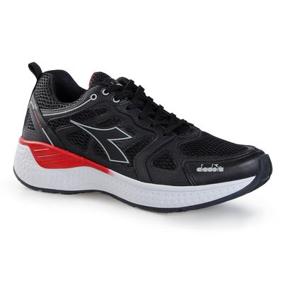 Tenis-Esportivo-Stratus-II-Preto-e-Vermelho-Diadora-Unissex