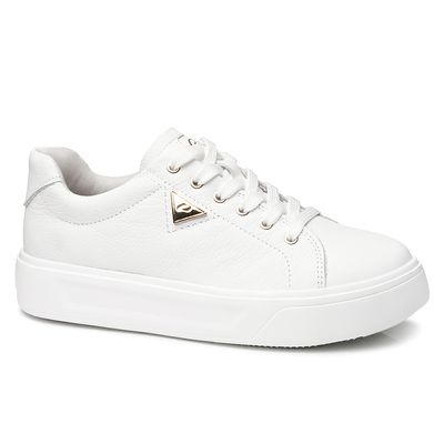 Tenis-Feminino-Casual-Logo-Metal-Pegada-Branco