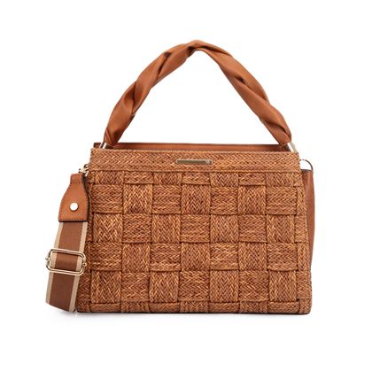 Bolsa Caramelo Grande WJ Satchel Karina Feminina único CARAMELO