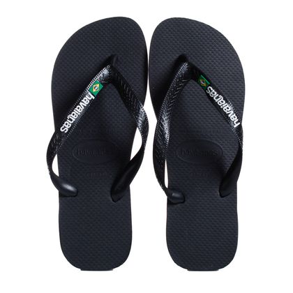 Chinelo Havaianas Preto Brasil Logo Unissex 41 PRETO/PRETO