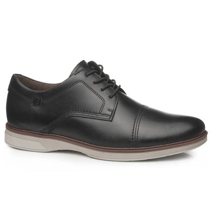 Sapato Pegada Casual Couro Cardiff Preto Preto 37