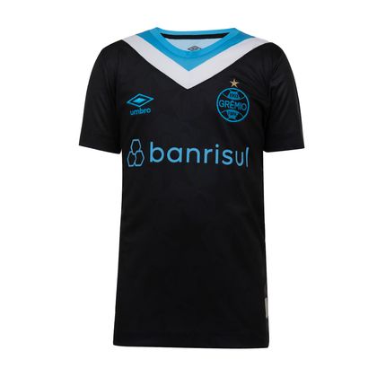 Camisa Grêmio III Umbro 24 e 25 Juvenil PRETO/CELESTE/BRANCO 12