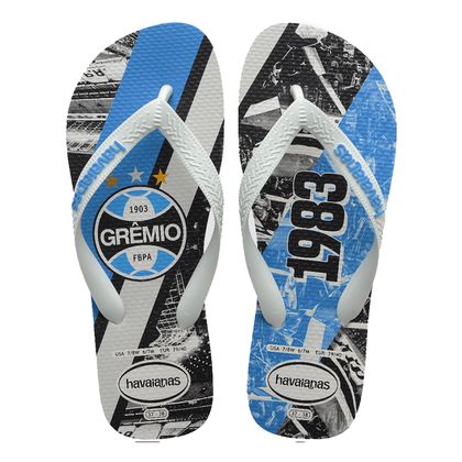 Chinelo Havaianas Grêmio Top Times Unissex 37 BRANCO/BRANCO