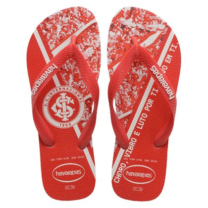 Chinelo Havaianas Internacional Top Times Unissex 45 BRANCO/VERMELHO RUBI