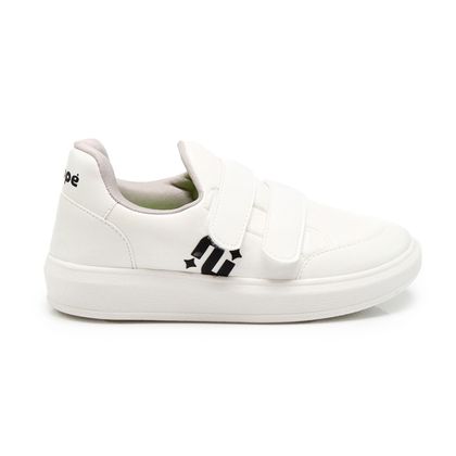 Tênis Brancol Novopé Velcro Original Juvenil 33 BRANCO/PRETO