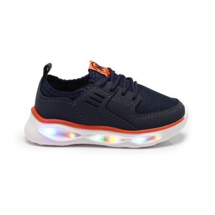 Tênis Marinho Molekinho Slip On Led Infantil 20 MARINHO/MARINHO