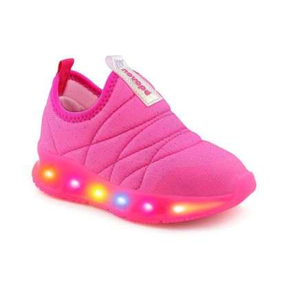 Tênis Pink Fluor Novopé Led Pisca Pisca Infantil 25 PINK FLUOR