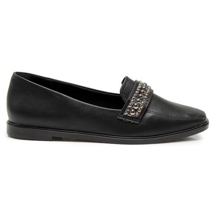 Sapato Mocassim Bebecê Pedrarias Preto 39 preto