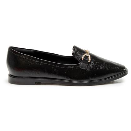 Sapato Mocassim Bebecê Verniz Preto 39 preto