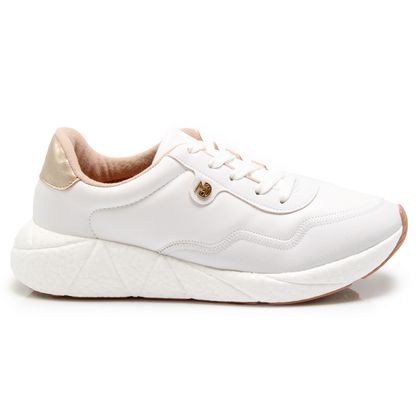 Tênis Branco Modare Ultraconforto Feminino 37 BRANCO/DOURADO