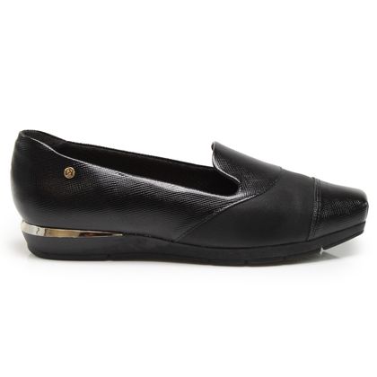 Sapato Loafer Piccadilly Fernanda Preto Verniz Feminino preto 34