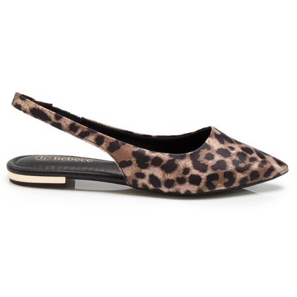 Sapato Slingback Onça Bebecê Casual 34 PRETO/BEGE