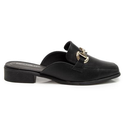 Sapato Preto Piccadilly Mule Feminino 34 preto