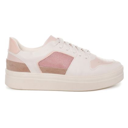 Tênis Casual Feminino M Shuz Colors Off White 37 OFF WHITE/ROSADO/OPALA/ROSADO