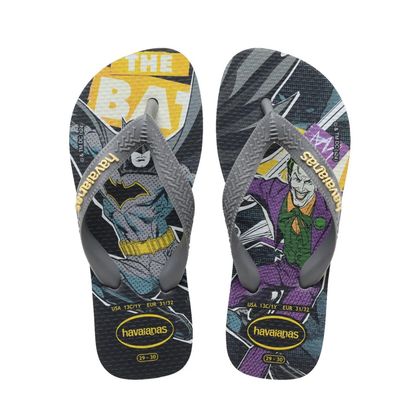 Chinelo Infantil Havaianas Kids Batman e Coringa Preto 25 CINZA ACO