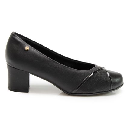 Sapato Scarpin Preto Piccadilly Napa Verniz Feminino 39 preto