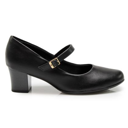 Sapato Piccadilly Boneca Salto Bloco Feminino Preto 35 preto