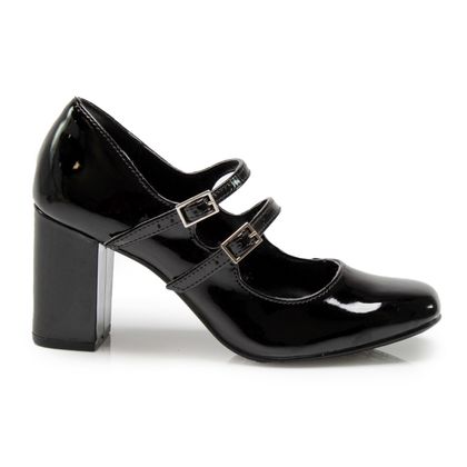 Sapato Via Marte Boneca Verniz Feminino Preto 34 preto