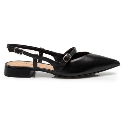 Sapato Bottero Slingback Preto Couro Feminino 36 preto