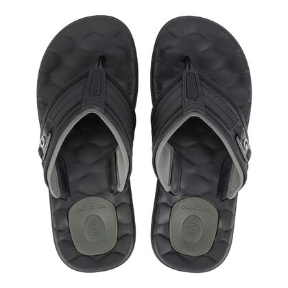 Chinelo Cartago Preto Egeu III Masculino 37 PRETO/CINZA/VERDE