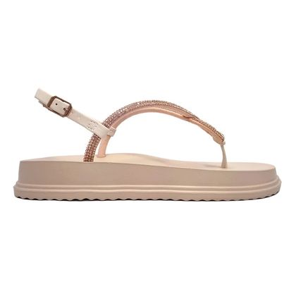 Sandália Rosê Dakota Papete Flatform Tule Feminina 34 ROSE