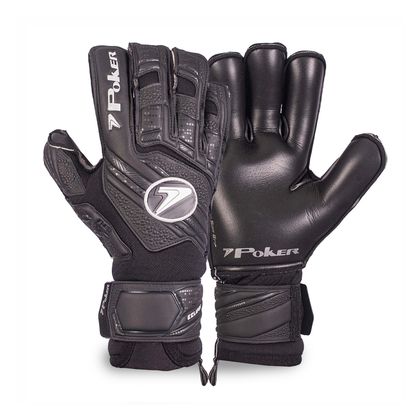 Luva Goleiro Campo Preta Poker Eclipse Profissional 09 Preto/Branco