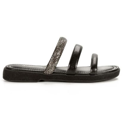 Rasteira Papete Mississipi Tiras Flatform Preto 34 preto