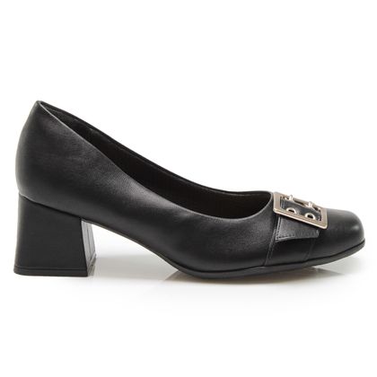 Sapato Scarpin Preto Piccadilly Estela Fivela Feminino 37 preto