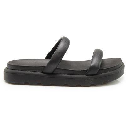 Tamanco Preto Vizzano Slide Flatform Meia Cana Feminino 34 preto