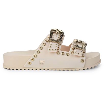 Tamanco Off White Zaxy Rebite Slide Feminino 33 OFF WHITE MEDIO