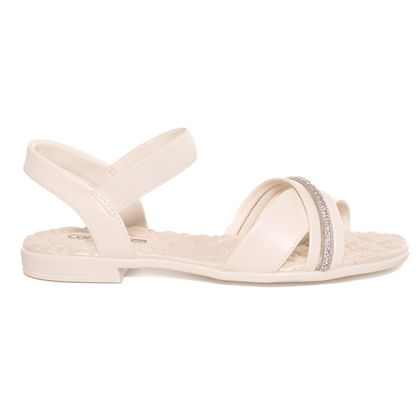 Sandália Rasteira Ortopédica Comfortflex Off White Line Feminina 34 COCONUT