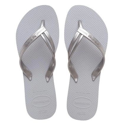 Chinelo Havaianas Cinza Gelo Elegance Feminino 33 CINZA GELO