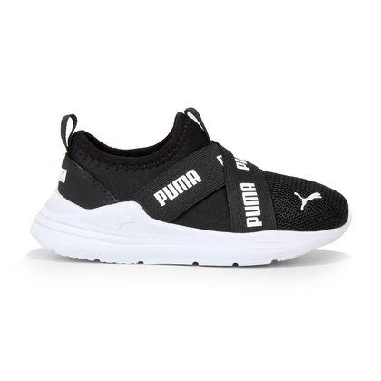 Tênis Puma Preto Wired Run Slip On OS Infantil 26 Preto/Branco