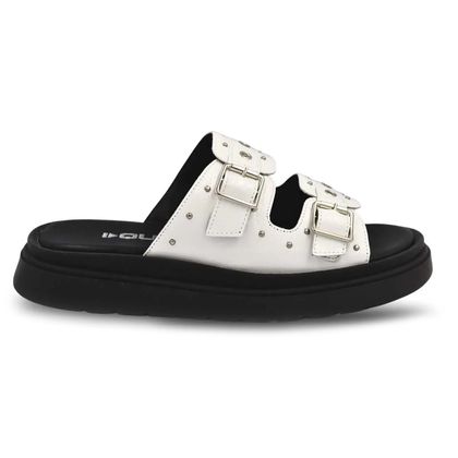 Tamanco Branco Quiz Slip On Ilhós Feminino 34 Branco