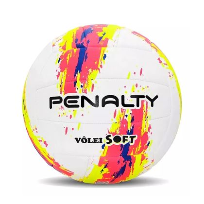 Bola Vôlei Branca Penalty Soft XXIII único BRANCO/AMARELO/ROSA