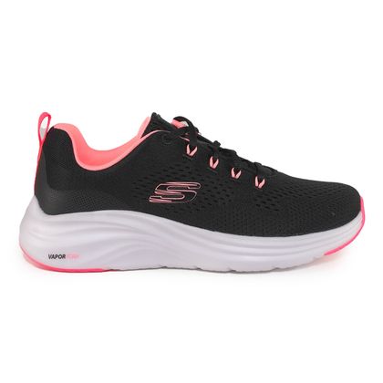 Tênis Esportivo Skechers Fresh T Preto e Rosa Choque Feminino 34 PRETO/ROSA CHOQUE