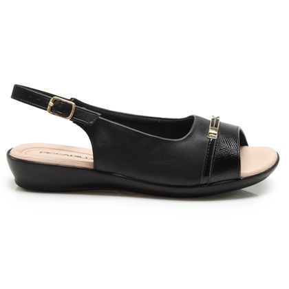 Sandália Preta Piccadilly Slingback Camila Feminina 34 preto