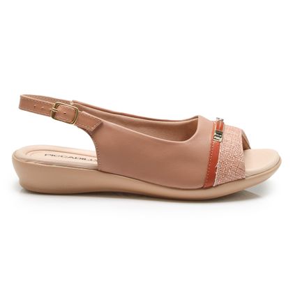 Sandália Amêndoa Piccadilly Slingback Camila Feminina 36 AMENDOA