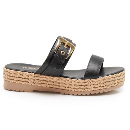 Tamanco Preto Quiz Espadrille e Fivela Feminino 34 preto