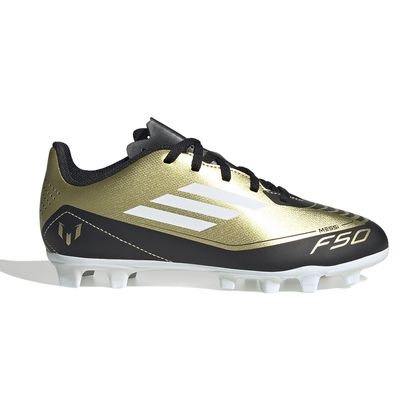 Chuteira Adidas Multipla Superfície Ouro Messi F50 Club Flexible Ground Infantil 31 GOLD/WHITE