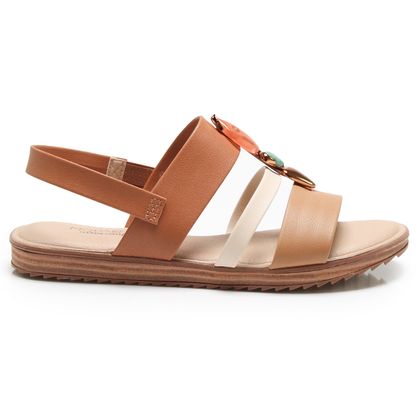 Sandália Rasteira Modare Camel Feminina 34 CAMEL/TAN/CREME