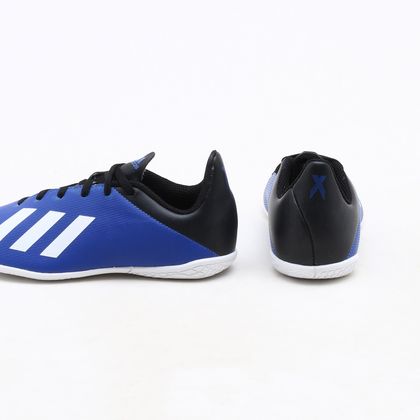 chuteira adidas futsal azul e laranja