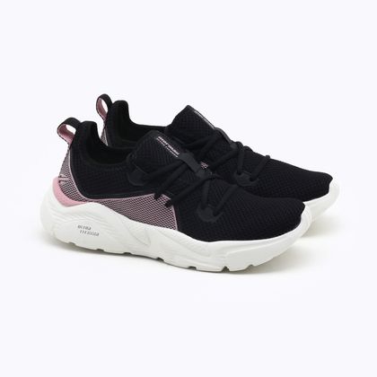 Tênis Mormaii Self Preto Feminino Preto e Rose - Gaston - Paqueta Esportes